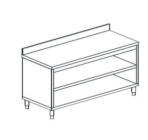 Купить кухонный стол производственный закрытый с 3-х сторон apach chef line lwc619sh2u