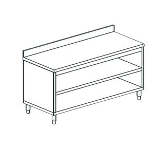 Купить кухонный стол производственный закрытый с 3-х сторон apach chef line lwc610sh2u