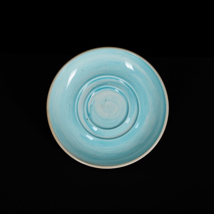 Купить блюдце 114 мм голубое «corone natura»