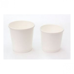 Контейнер с круглым дном 300мл D 90мм белый бумага