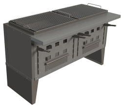 Печь-мангал VEGA 2 (1510х770х950мм, решетка 632х518мм)