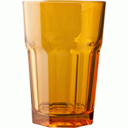 Стакан Хайбол 360 мл. d=83, h=122 мм оранжевый закален. Энжой Б /12/