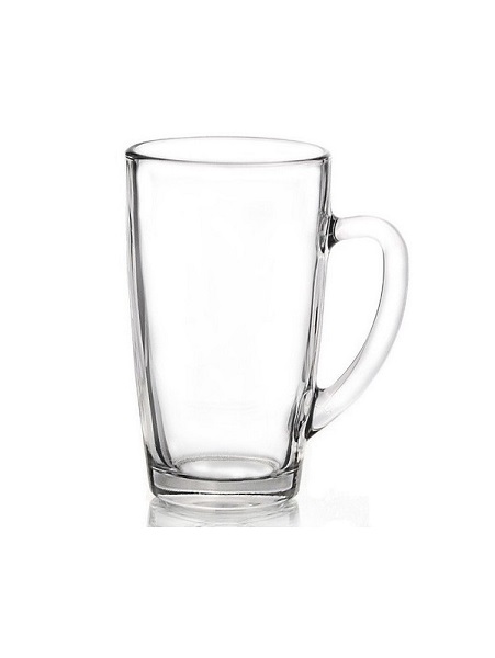 Купить кружка 450 мл. d=80 мм. h=140 мм. прозрач. капучино /20/840/