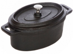 Кастрюля 500 мл 150х100 h=60 для запекания порционная чугун LUXSTAHL [CIPOV6040]