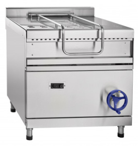 Газовая сковорода ГСК-90-0,27-40, цельнотянутая чаша 577х470х197 мм, площадь дна чаши 0,27 м2, 40 л,