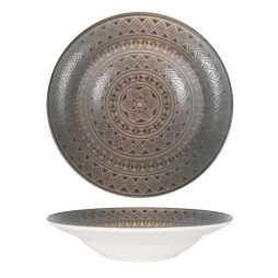 Тарелка d=240 мм. глубокая 400 мл. h=52 мм. Дамаск, форма Гурмэ BONNA /1/6/