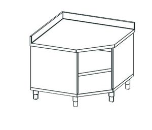 Купить кухонный стол угловой открытый apach chef line lwt711sh2u