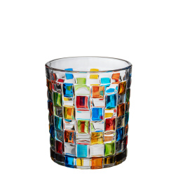 Стакан Олд Фэшн 260 мл. d=80 мм. h=89 мм. цветной Мозаик MGline /6/24/