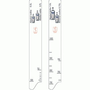 Купить линейка абсолют 0. 5, 0. 7, 0. 75, 1л; пластик; l=28, b=2см; белый