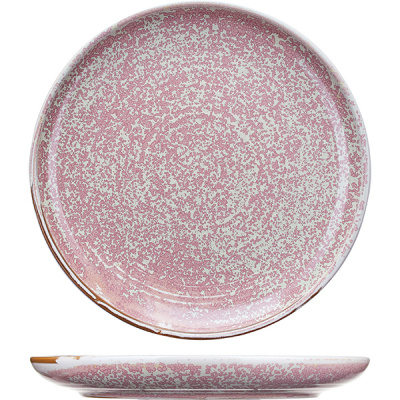 Купить тарелка с бортом «пион»; фарфор; d=280, h=35мм; розов.