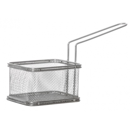 Купить корзинка 10х8х6,5см для подачи картофеля фри нерж.с ручкой [ql089-01]