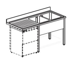 Ванна моечная APACH Chef Line L2S206-54LWSHD
