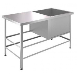 Ванна моечная с рабочей поверхностью Standart ВРПЭ-6/10-Л Н (1000х800х850) (каркас нерж.)