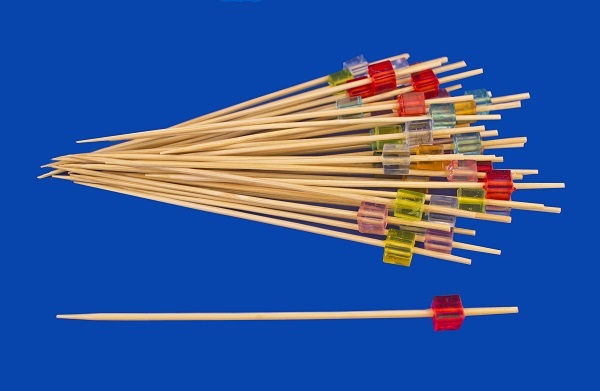 Купить пики 10 см. 100 шт/уп бамбук кристалл квадратный /1/