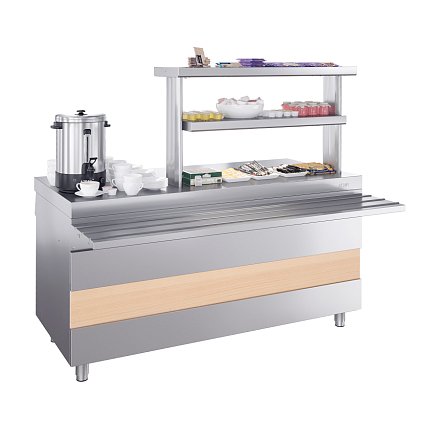 Купить ривьера - прилавок для горячих напитков пгн-1200-02-о с 2-я полками (комплект)