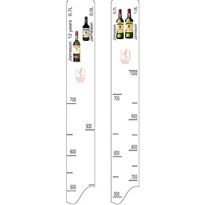 Купить линейка джеймсон 0. 5, 0. 7, 1л 12лет; пластик; l=28, b=2см; белый