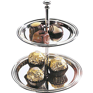 Купить этажерка 2-х ярусная d=11/14 см. нерж. aps /1/