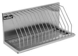 Полка кухонная настенная для крышек (на 15 крышек, нерж. сталь.) ПКК-60/35 (600х350х270)