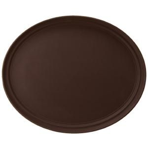 Купить поднос прорезиненный овал. 72,5*60 см. коричневый mgprof /1/6/