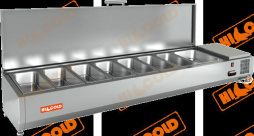 Холодильная витрина настольная для ингредиентов HICOLD VRTU 1835