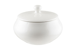 Горшок для подачи 1100 мл. с крышкой Белый, форма Гурмэ Bonna /1/6/