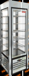 Холодильная витрина кондитерская вертикальная HICOLD VRC 350 Sh FR