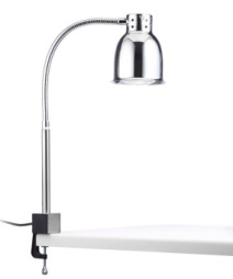 Лампа тепловая Scholl 24000 TS (B0061) с ИК нагревом, настольная на струбцине, цвет хром