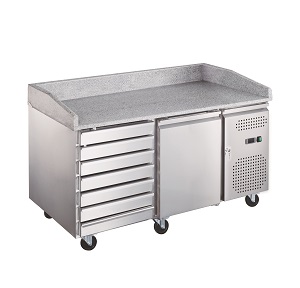 Купить кухонный стол для пиццы холодильный hurakan hkn-pzg2-16 камень