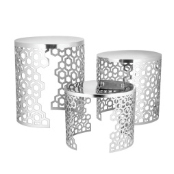 Подставка фуршетная стойка d 21,7 см h25,5 см круглая Honeycombs нержавеющая сталь P.L. Hotelware