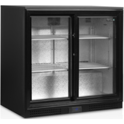 Шкаф холодильный со стеклом TEFCOLD DB201S барный черный