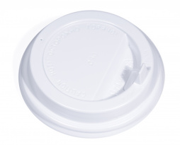 Крышка для стакана 400 мл и 300мл D 90мм пластик белый с носиком