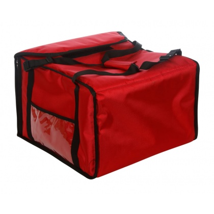 Купить термосумка 420х420х300 фольгированная красная с вентиляцией