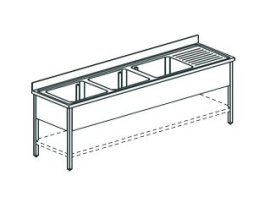Ванна моечная APACH Chef Line L3S227-65RW