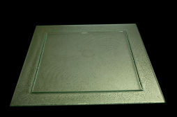 Блюдо квадратное l=500*500 мм. прозр. стекло 3D /1/
