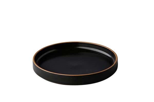 Купить тарелка мелкая с вертикальным бортом 15 см, цвет черный, japan style point japan black