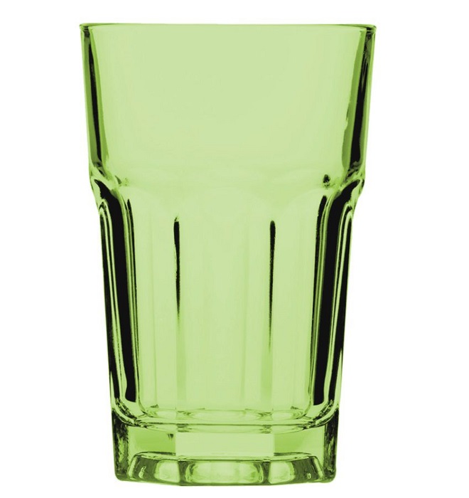 Купить стакан хайбол 360 мл. d=83, h=122 мм зеленый закален. энжой б /12/