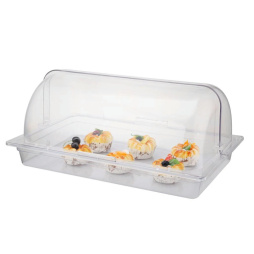 Поднос для выкладки 53*32,5*23,5 см пластиковой с пластиковой Roll-top крышкой SUNNEX