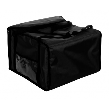 Термосумка 420х420х300 фольгированная черная с вентиляцией