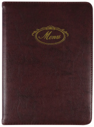 Папка для меню малая темно коричневая