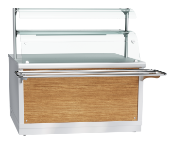 Купить прилавок для горячих напитков пгн-70х-05, 1500 мм, 2 розетки, 2 стеклянные полки, led-подсветка, съе