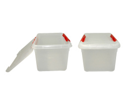 Контейнер для продуктов прямоуг. 8 л 30*23*16 см с красным зажимом MG /1/10/