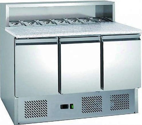 Купить кухонный стол для пиццы холодильный hurakan hkn-pzlg3