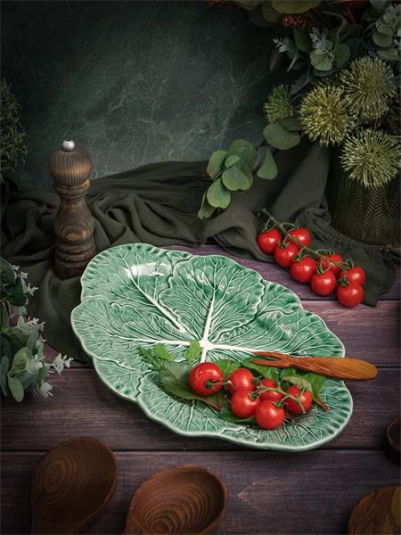 Купить блюдо овальное 37,5х26,3 см h 3 см, cabbage casa di fortuna cabbage