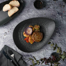 Блюдо овальное 31*23,3 см h5 см Side Up Black Raw Stellar P.L. Proff Cuisine [4]