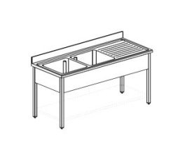 Ванна моечная APACH Chef Line L2S146-44RWSH