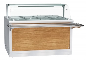 Купить электрический мармит кухонный 2-х блюд эмк-70х-01, 1500 мм, паровой, +30…+80 с, с гастроемкостями, 1