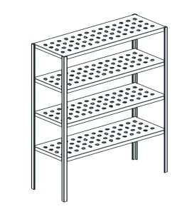 Купить стеллаж кухонный перфорированный apach chef line lstp20-164