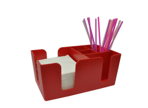 Подставка барная для салфеток и украшений красная MG /1/24/