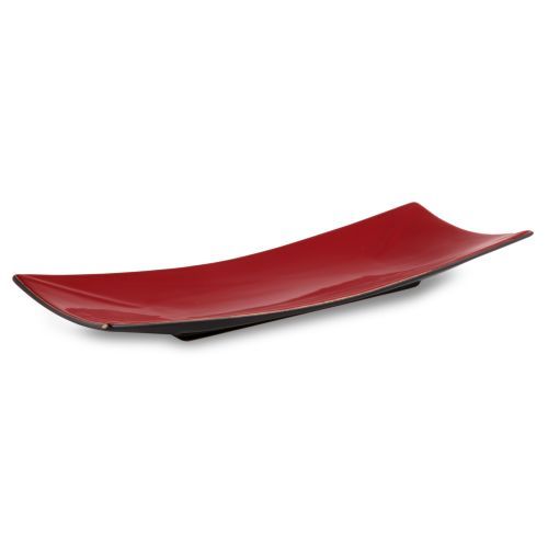 Купить тарелка прямоугольная 36*13,5 см киото блэк энд рэд /4/