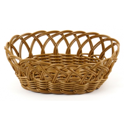 Купить корзинка 21,5х14х8 см овальная пласт.коричневая [brown 4063, kt4063]